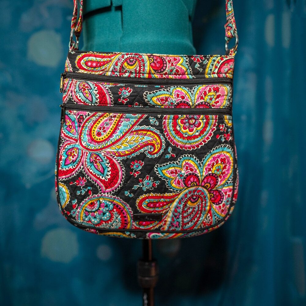 CLEARANCE Vera Bradley Colorful Paisley Print Crossbody Bag